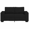 vidaXL Sofa 2-osobowa Czarna 120 cm Tkanina