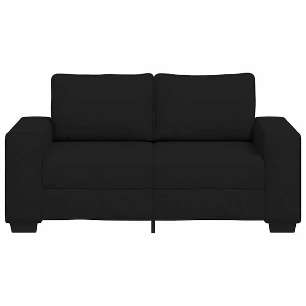vidaXL Sofa 2-osobowa Czarna 120 cm Tkanina