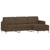 vidaXL 3-osobowa sofa z podn&oacute;żkiem, brązowa, 210 cm, tkanina