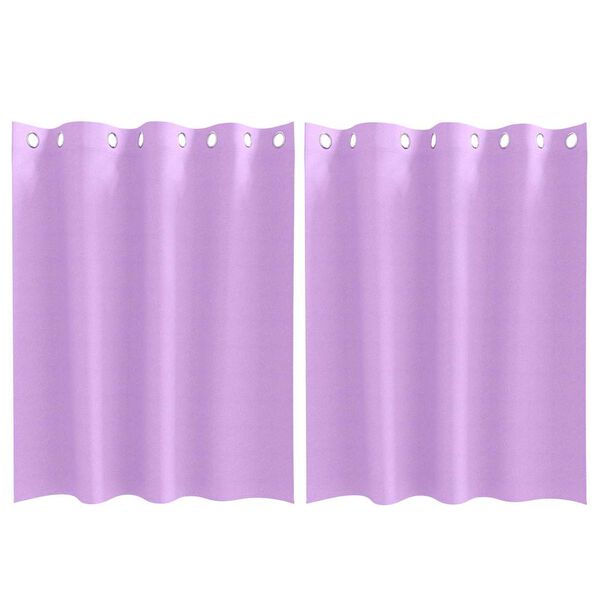 vidaXL Firany blackout z k&oacute;łkami 2 pcs Fioletowy 140 x 140 cm