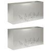 vidaXL Doniczka ogrodowa 2 szt. srebrny 100 x 30 x 49 cm