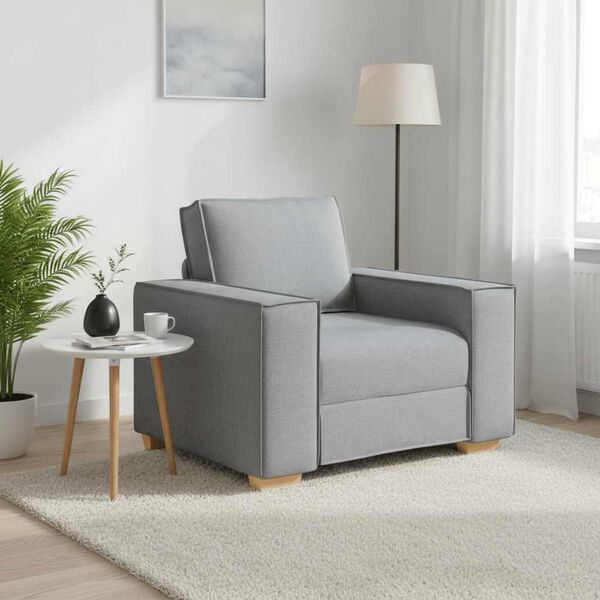 vidaXL Sofa Fotel Jasnoszary 100x78x84 cm Tkanina