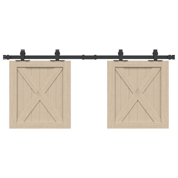 vidaXL System do drzwi przesuwnych do mebli, 122 cm, stal węglowa