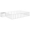 vidaXL Kojec dla psa, srebrny, 30,25 m&sup2;, stalowy