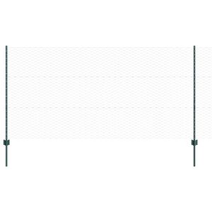 vidaXL Sześciokątne ogrodzenie z słupkiem 50 x 1,2 m Stal pokryta PVC