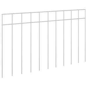 vidaXL Panel ogrodzeniowy 24 szt. 50 x 30 cm Stal ocynkowana srebrny