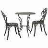 vidaXL 3-cz. zestaw mebli bistro ze stopu aluminium