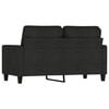 vidaXL Sofa 2-osobowa, czarna, 120 cm, tapicerowana tkaniną