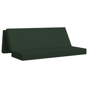 vidaXL Składana Sofa Ł&oacute;żko 200 x 67 x 45 cm Ciemnozielony