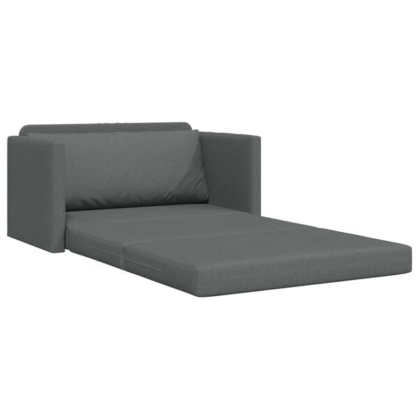 vidaXL Sofa Bed 110cm Ciemnoszary tkanina