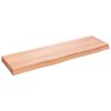 vidaXL Blat do łazienki, jasnobrązowy, 100x30x(2-6) cm, lite drewno