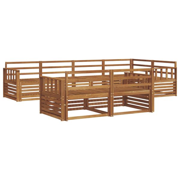 vidaXL Zestaw sof na zewnątrz 7 pcs Naturalny Lite Drewno Akacji