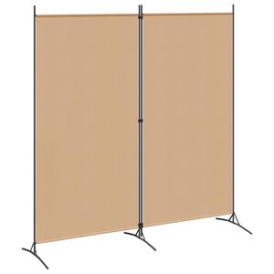 vidaXL Parawan 2-panelowy Beżowy 175 x 180 cm tkanina
