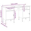 vidaXL Szafka robocza z szufladą 3 pcs Czarny 150 x 55 x 85 cm