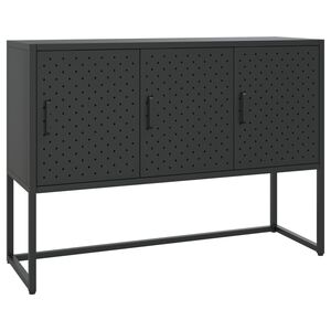 vidaXL Szafka boczna, czarna, 105x35x75 cm, stal