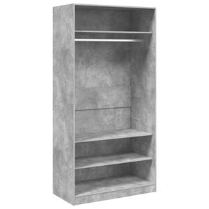vidaXL Szafa, szarość betonu, 100x50x200 cm, materiał drewnopochodny