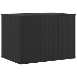 vidaXL Skrzynia na poduszki ogrodowe, rattan PE, 145x100x103cm, czarna