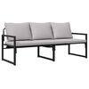 vidaXL Meble ogrodowe Jasnoszary 180 x 72,5 x 71 cm Poliester