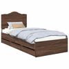 vidaXL Ramka ł&oacute;żka Dąb brązowy 90 x 190 cm Drewno inżynieryjne