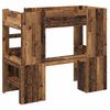 vidaXL Rama ł&oacute;żka piętrowego z biurkiem Stare drewno 90 x 190 cm