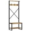 vidaXL Wieszak na ubrania 80x40x190 cm lite drewno surowe mango