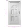 vidaXL Drzwi zewnętrzne, białe, 88x190 cm, PVC
