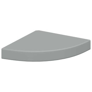 vidaXL Narożna p&oacute;łka ścienna, szara, 25x25x3,8 cm, MDF