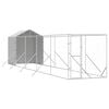 vidaXL Kojec dla psa, z dachem, srebrny, 2x10x2,5m, stal galwanizowana
