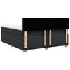 vidaXL Ł&oacute;żko kontynentalne z materacem, czarne, ekosk&oacute;ra 180x200 cm