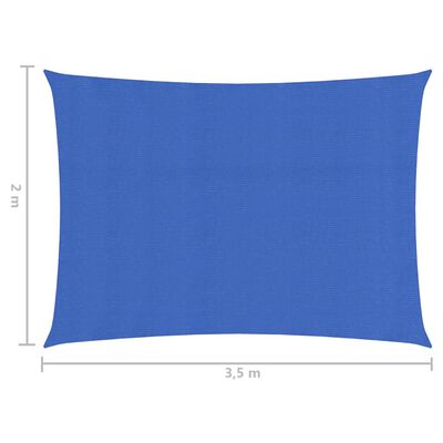 vidaXL Żagiel przeciwsłoneczny, 160 g/m², niebieski, 2x3,5 m, HDPE