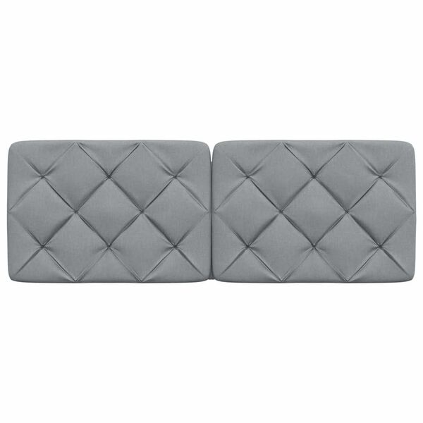 vidaXL Poduszka na wezgłowie, jasnoszara, 120 cm, tkanina