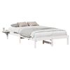 vidaXL Ramka ł&oacute;żka Biały 120 x 190 cm Lite drewno sosnowe