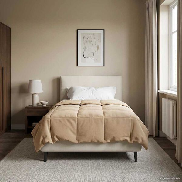 vidaXL Zimowa Kołdra Kwiłtowany R&oacute;żowy 155 x 220 cm Mikrofibra