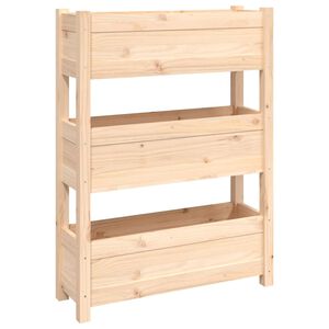 vidaXL Donica, 77x25x104,5 cm, lite drewno sosnowe