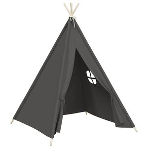 vidaXL Szary namiot dziecięcy tipi, z torbą, peach skin, 120x120x150cm