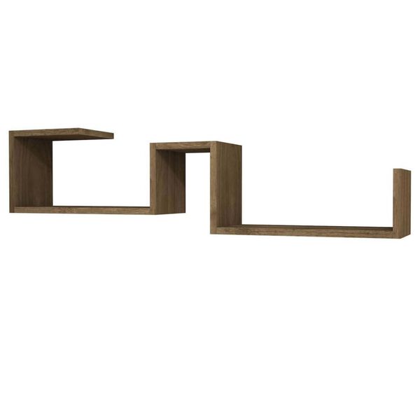 Homemania P&oacute;łka ścienna Maze, 117 x 22 x 30 cm, orzech włoski