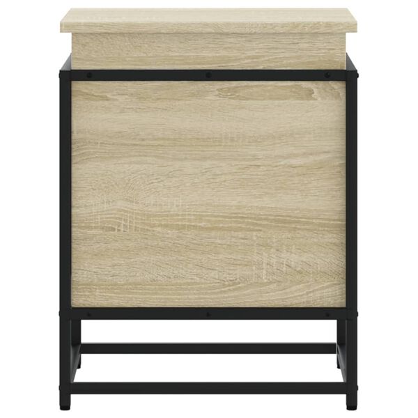 vidaXL Skrzynia z pokrywą, dąb sonoma, 40x40x51,5 cm