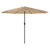 vidaXL Parasol ogrodowy na stalowym słupku, brązowy, 388x388x248 cm