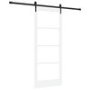 vidaXL Drzwi przesuwne ORKDAL 83 x 202 cm Lite drewno sosnowe i szkło