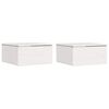 vidaXL Stolik nocny 2 szt. Biały 37 x 35 x 18,5 cm Lite drewno sosnowe