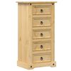 vidaXL Szafka nocna Corona, 53x39x103 cm, lite drewno sosnowe