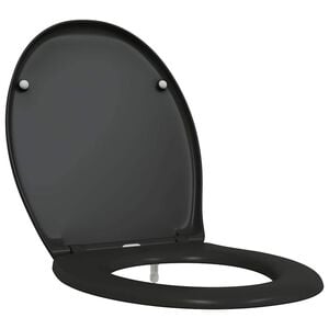 vidaXL Deska toaletowa Czarny 47 x 37 x 4 cm Duroplast
