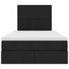 vidaXL Ł&oacute;żko z miejscem na przechowywanie i LED Czarny 120 x 200 cm