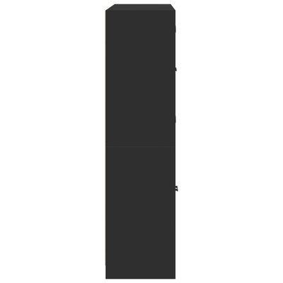 vidaXL Biblioteczka z drzwiczkami, czarna, 136x37x142 cm