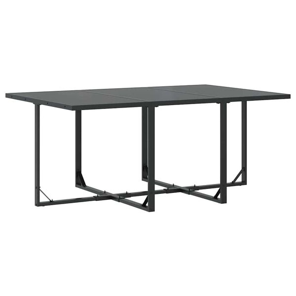 vidaXL Zestaw do jadalni w ogrodzie 7 pcs Czarny Stal