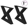 vidaXL Nogi do stolika kawowego 2 szt. Czarne 60x(30-31,3) cm Stalowe