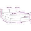 vidaXL Ł&oacute;żko typu Box Spring z materacem Czarny 160x220 cm Aksamit