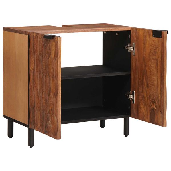 vidaXL Szafka pod umywalkę Brązowy 62 x 33 x 58 cm Drewno z mango