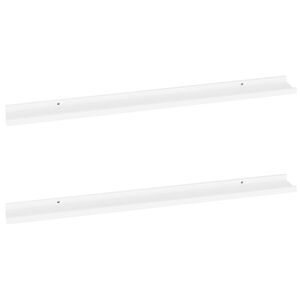 vidaXL P&oacute;łki ścienne, 2 szt., białe, 100x9x3 cm
