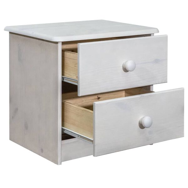 vidaXL Szafka nocna, 43x34x40 cm, lite drewno sosnowe